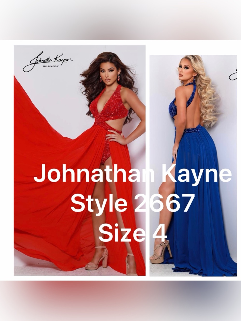 Johnathan Kayne Red Beaded Halter Pageant Fun Fashion